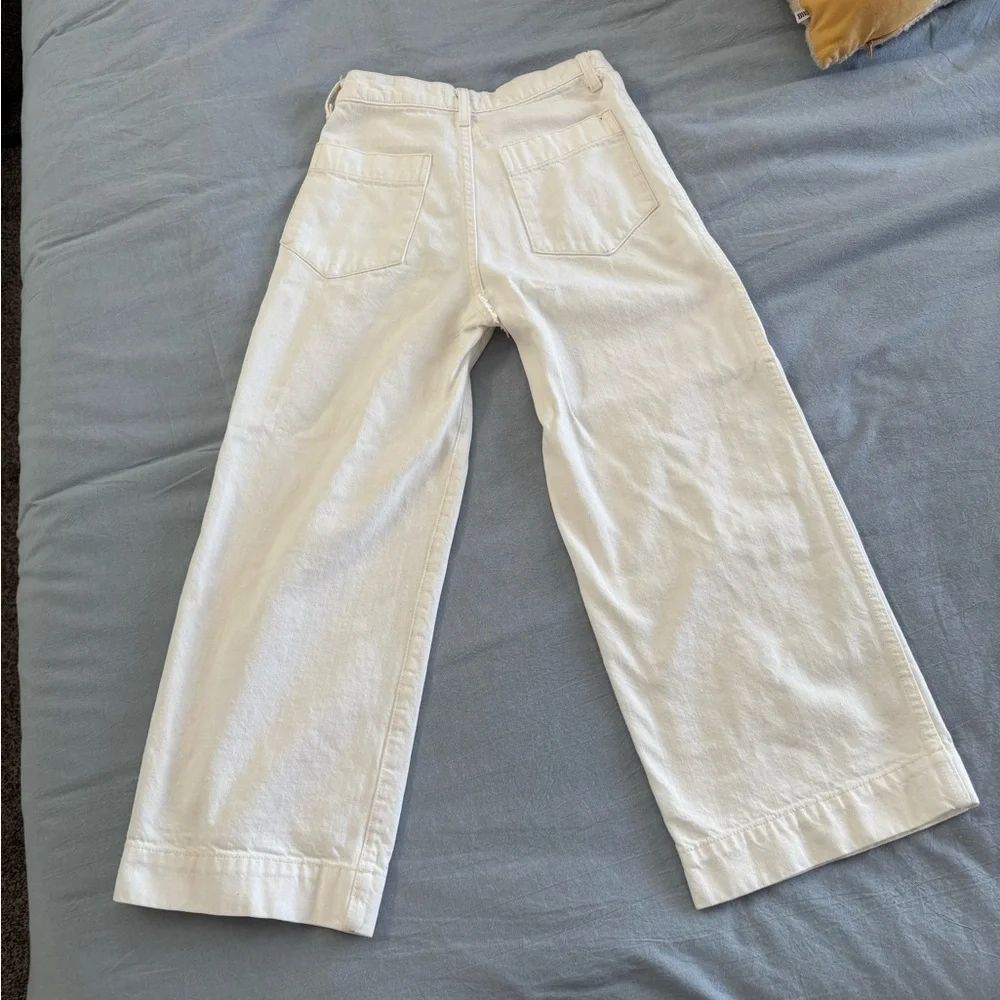 OZMA High Rise Trouser Pant 100% Cotton, size 25, Off-White-Flawed - Picture 4 of 15